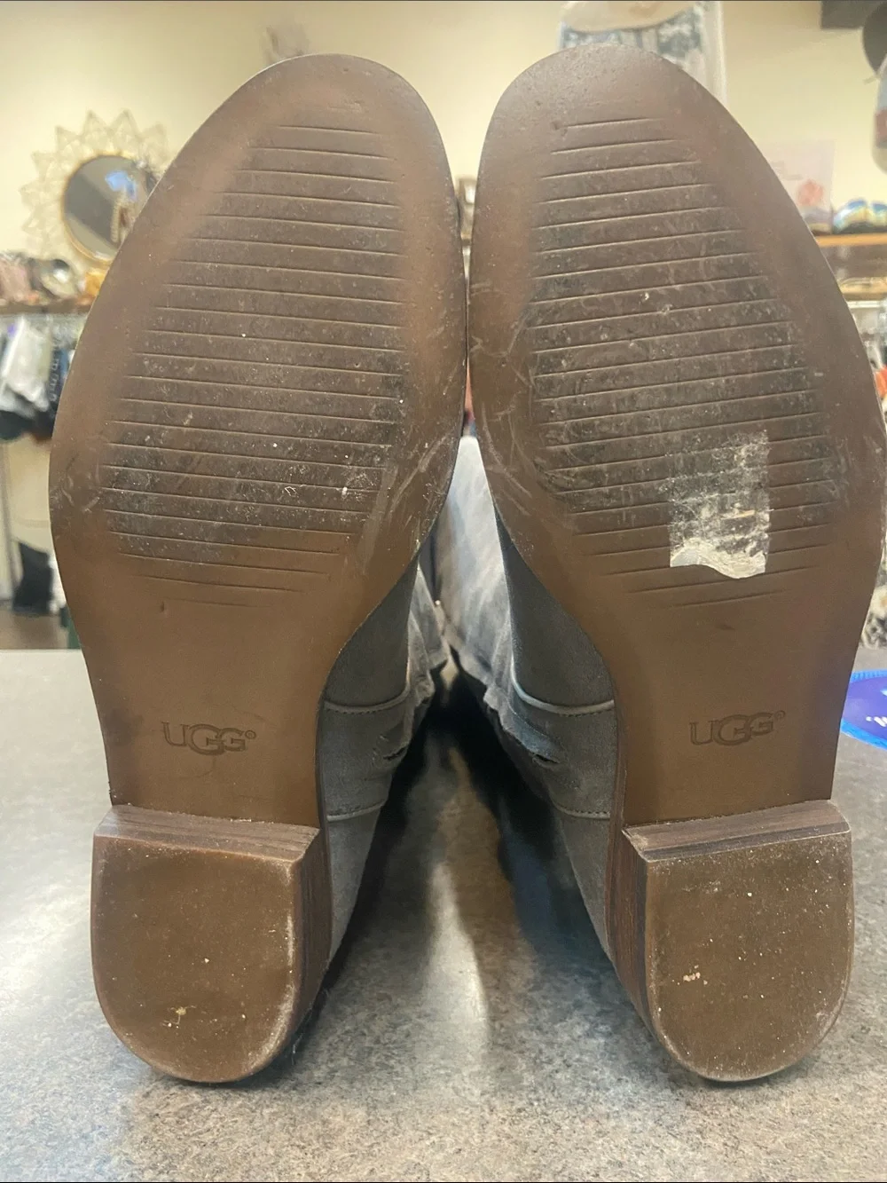 UGG Tall Gray Suede Winter Boots